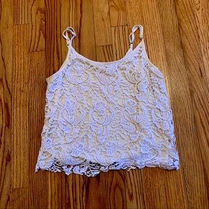 White Lace Tank Top
